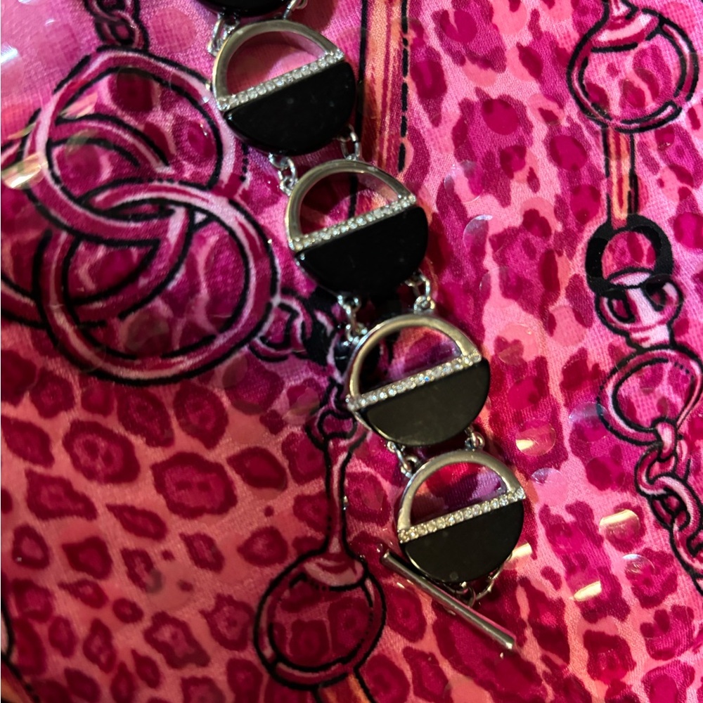 White House Black Market Black and Silver Bracelet